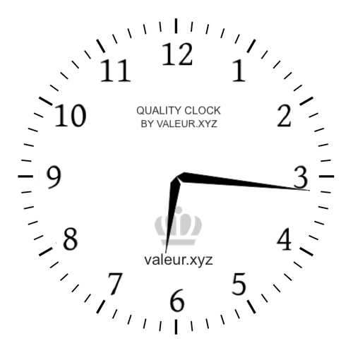 Analog clock showing the time 6:16 AM