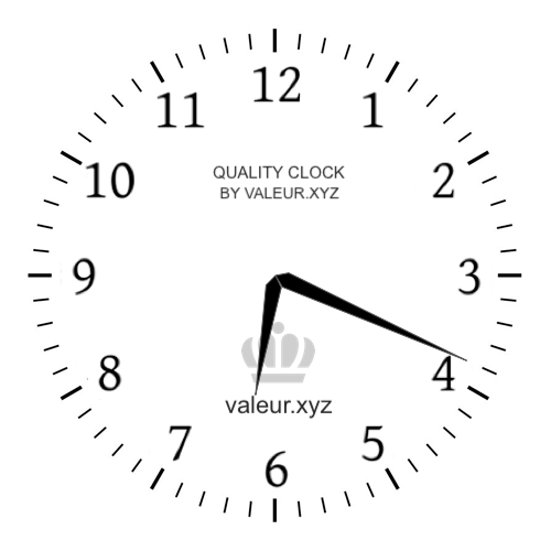 Analog clock showing the time 6:19 AM