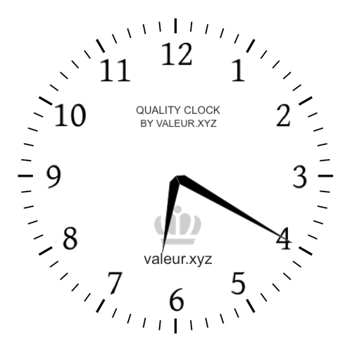Analog clock showing the time 6:20 AM
