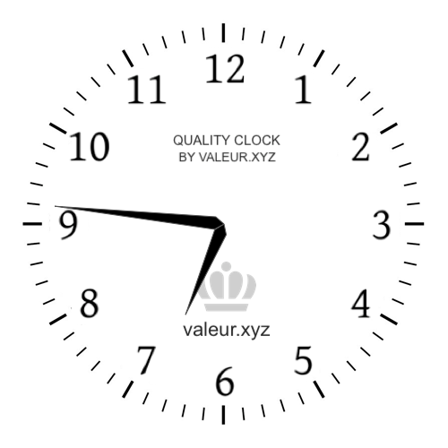 Analog clock showing the time 6:46 AM