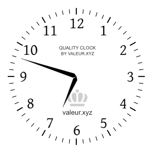 Analog clock showing the time 6:48 AM