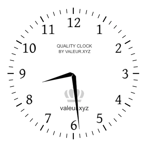8:29 AM on an analog clock (Eight-twenty-nine AM) Analog clock showing the time 8:29 AM