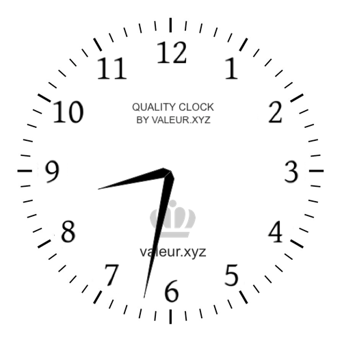 Analog clock showing the time 8:32 AM