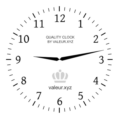 9:13 AM on an analog clock (Nine-thirteen AM) Analog clock showing the time 9:13 AM