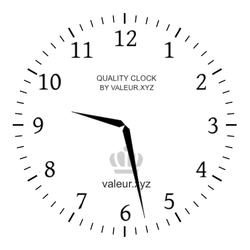 9:28 AM on an analog clock (Nine-twenty-eight AM) Analog clock showing the time 9:28 AM