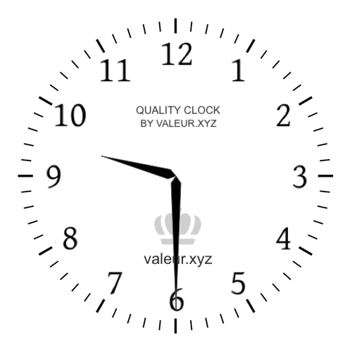 9:30 AM on an analog clock (Nine-thirty AM) Analog clock showing the time 9:30 AM