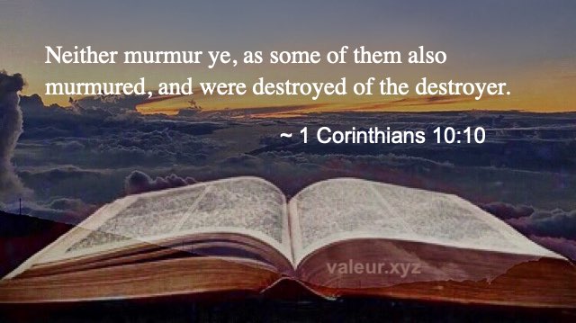 1 Corinthians 10:10