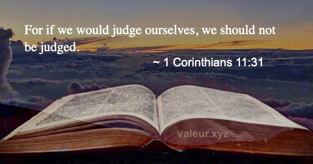 1 Corinthians 11:31