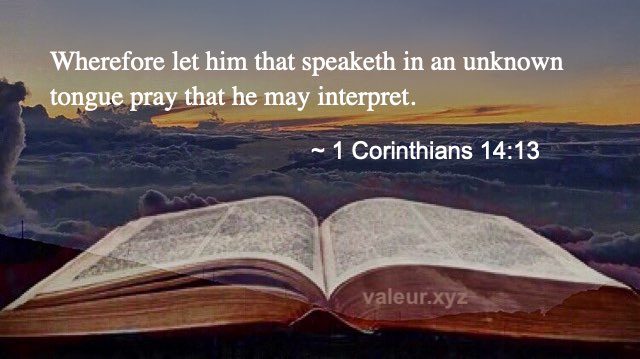 1 Corinthians 14:13