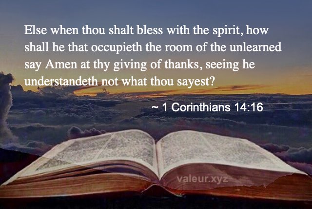 1 Corinthians 14:16