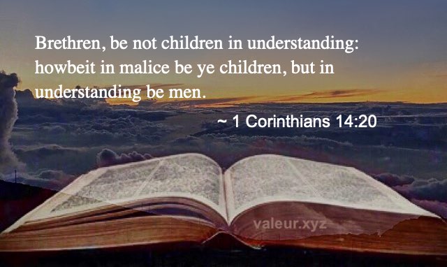 1 Corinthians 14:20