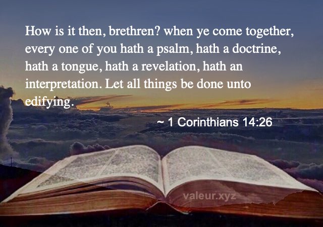 1 Corinthians 14:26