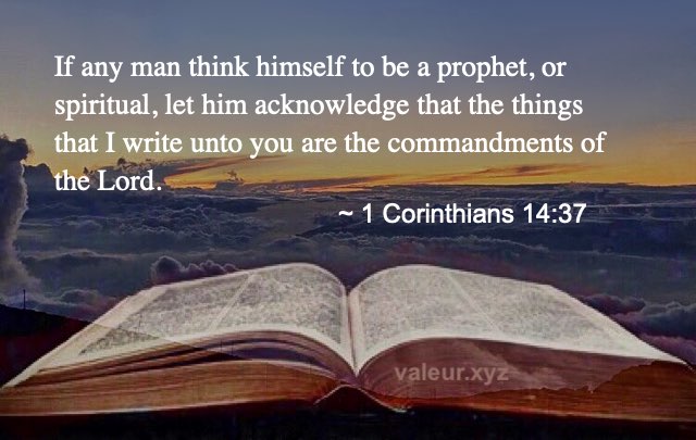 1 Corinthians 14:37