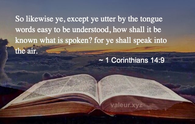 1 Corinthians 14:9