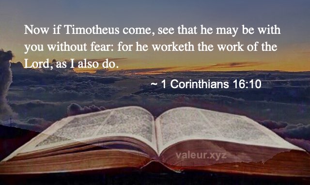 1 Corinthians 16:10