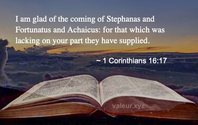 1 Corinthians 16:17
