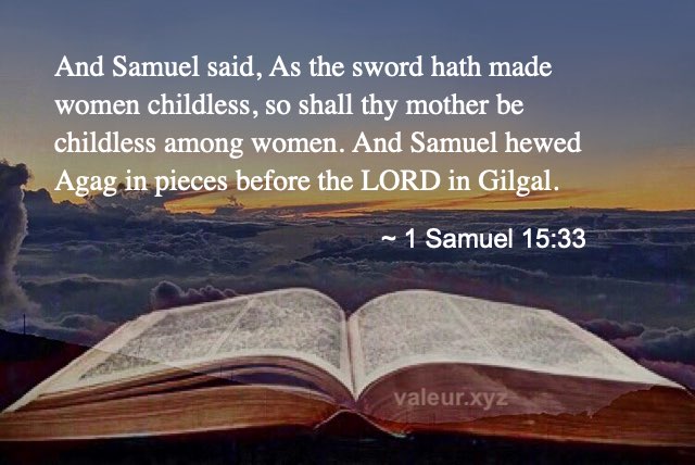 1 Samuel 15:33