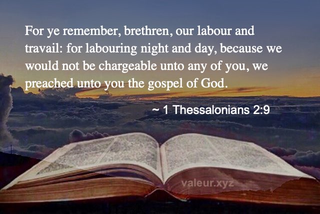 1 Thessalonians 2:9