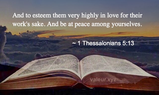 1 Thessalonians 5:13