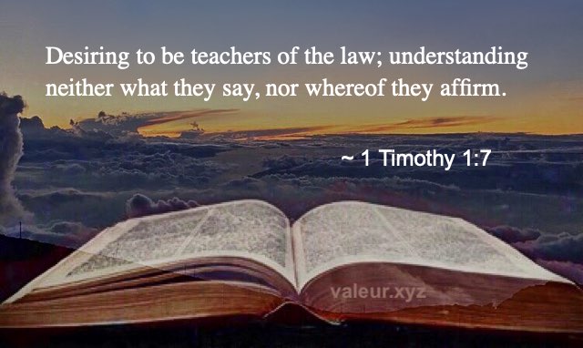 1 Timothy 1:7