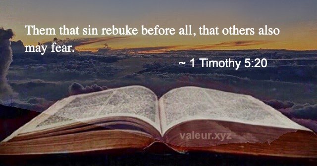 1 Timothy 5:20