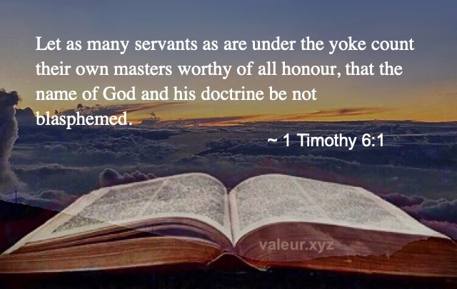 1 Timothy 6:1