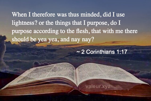 2 Corinthians 1:17