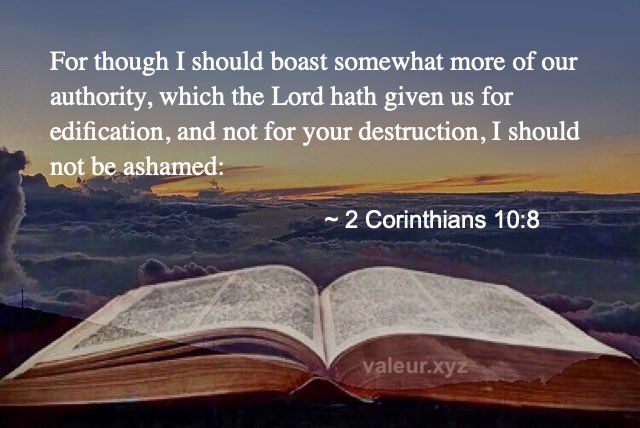 2 Corinthians 10:8 2 Corinthians 10:8