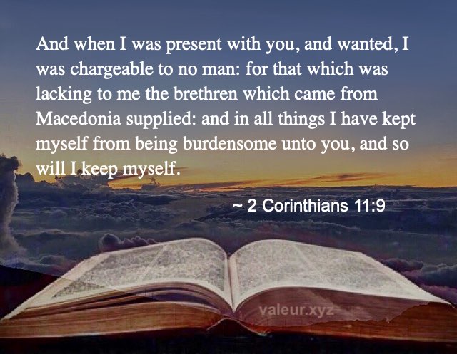 2 Corinthians 11:9