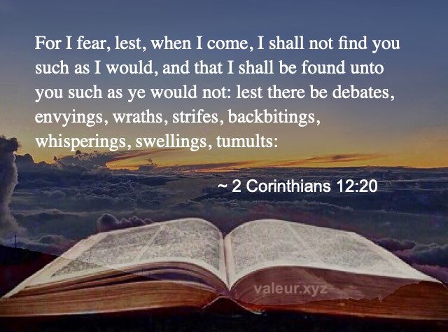 2 Corinthians 12:20