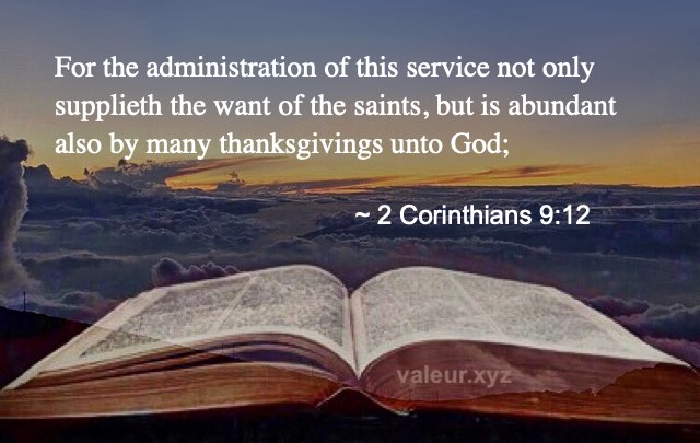 2 Corinthians 9:12 2 Corinthians 9:12