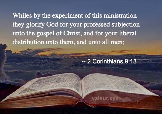 2 Corinthians 9:13