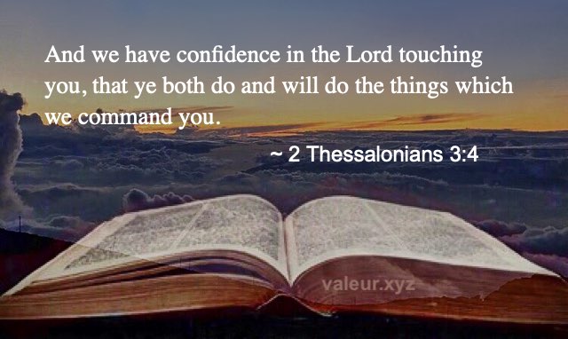 2 Thessalonians 3:4