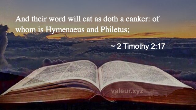 2 Timothy 2:17 2 Timothy 2:17