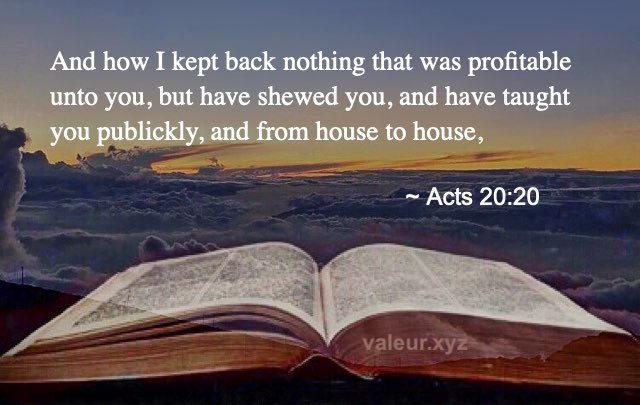 Acts 20:20
