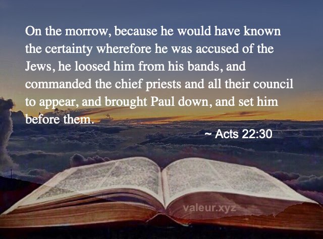 Acts 22:30