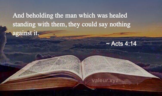 Acts 4:14