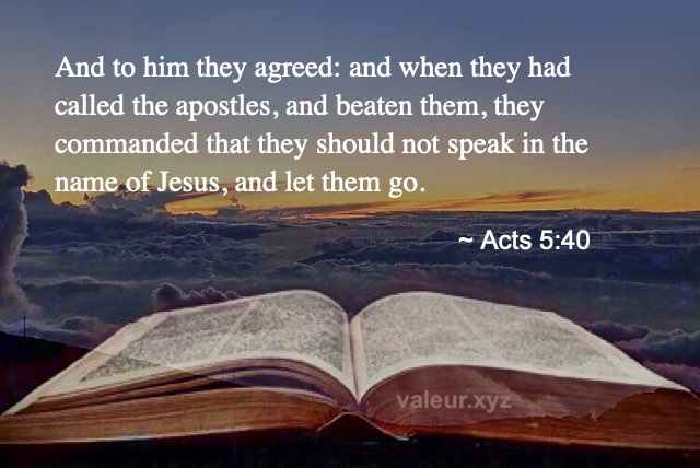 Acts 5:40