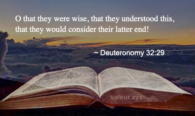 Deuteronomy 32:29