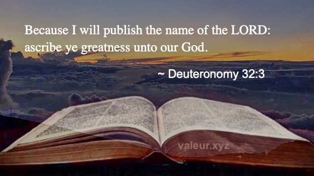 Deuteronomy 32:3