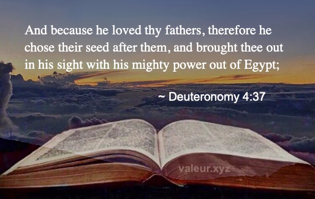 Deuteronomy 4:37
