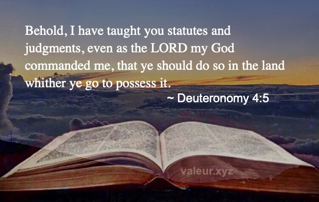 Deuteronomy 4:5