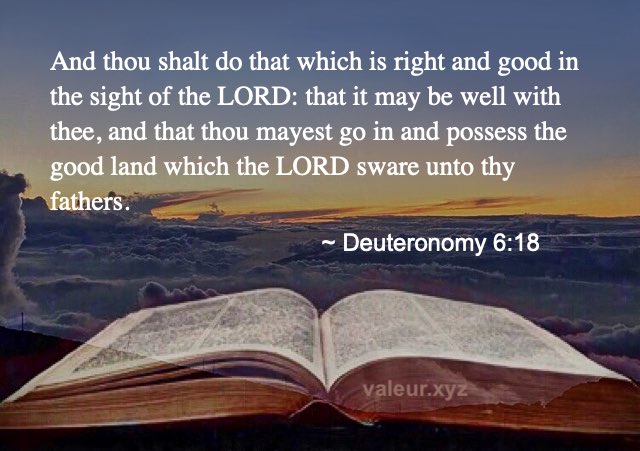 Deuteronomy 6:18