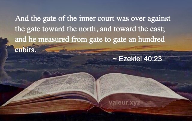 Ezekiel 40:23