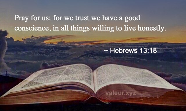 Hebrews 13:18