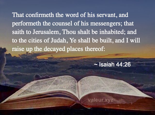 Isaiah 44:26 Isaiah 44:26
