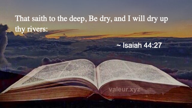 Isaiah 44:27 Isaiah 44:27