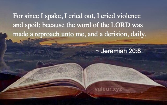 Jeremiah 20:8