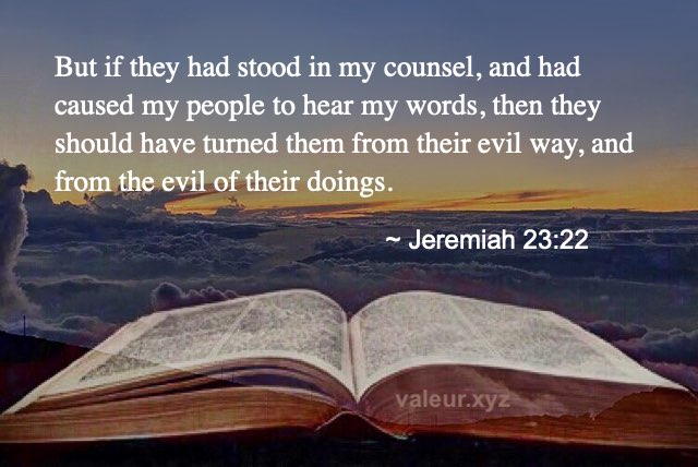 Jeremiah 23:22