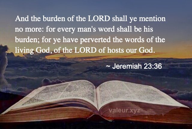 Jeremiah 23:36